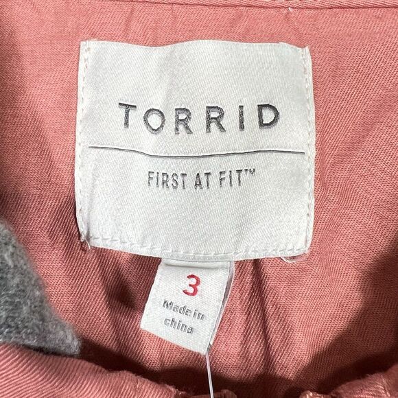 Torrid Twill Hacci Jacket Anorak Lightweight Pink/ Gray Women’s Size 3X NWT - Picture 10 of 13